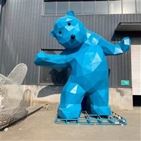 Stainless steel sectional bear sculpture sectional animal stainless steel sculpture processing customization
