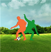 Stainless steel sports figure silhouette sculpture, fiberglass silhouette sculpture, sports sculpture, sports sculpture