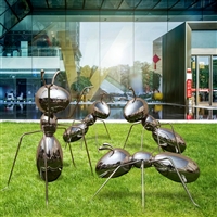 Stainless steel ant sculpture mirror ant stainless steel sculpture customization