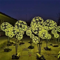 Stainless steel dandelion sculpture with lighting manufacturer