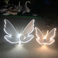 Stainless steel hollow butterfly sculpture, lighting butterfly sculpture