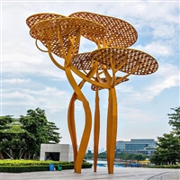 Stainless Steel Mushroom Tree Sculpture Stainless Steel Abstract Tree Sculpture