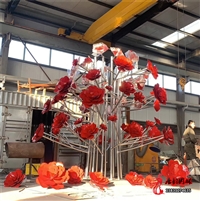 Stainless Steel Flower Sculpture Large Landscape Flower Stainless Steel Sculpture