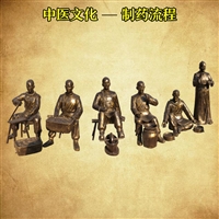 Traditional Chinese Medicine Pharmaceutical Character Sculpture Pharmaceutical Process Sculpture Traditional Chinese Medicine Culture Theme Sculpture
