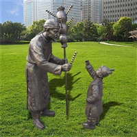 Small vendor sculptures, folk character sculptures from street food stalls