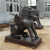 Special cast copper sculpture for Evergrande Real Estate project, cast iron sculpture