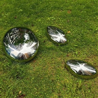 Stainless steel goose egg sculpture oval ball sculpture