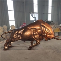 Fiberglass cow sculpture, Wall Street cow sculpture