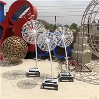 Stainless steel dandelion sculpture, simulated dandelion stainless steel sculpture