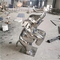 Stainless steel elephant sculpture mirror stainless steel animal sculpture