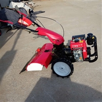 Small micro tiller diesel four-wheel drive trenching and weeding machine self-propelled trenching machine