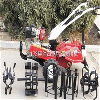 Small four-wheel drive micro tiller, self-propelled rotary tiller, diesel plow, trencher, agricultural rotary tiller, weed killer
