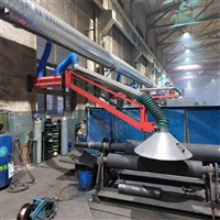 Workshop overall dust removal - self balancing arm with telescopic arm suction hood - bag filter