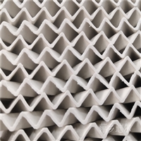 Ceramic corrugated packing and ceramic bulk packing for concentration tower equipment in fertilizer plants have high operational flexibility