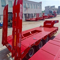 13 meter small goose neck hydraulic ladder trailer, slope paver, roller, double transport semi-trailer