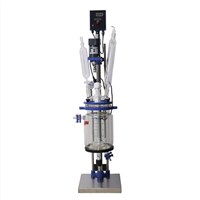 Double layer glass reactor Manufacturer Multi functional glass reactor