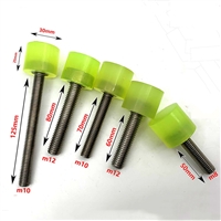 Glue coated screw M5M8, hanging adhesive polyurethane shock absorber, hexagonal processing, stainless steel screw, anti-collision stop point bolt