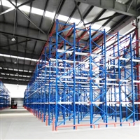 Drive in shelving for intensive storage of goods