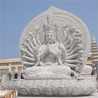 Supply temple stone carvings of the Thousand Hand Guanyin standing statue with exquisite craftsmanship, Kai Rock Industry