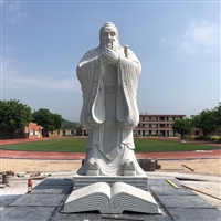 New factory stone carving Confucius Station statue Confucius stone carving granite customized Kai Rock Industry