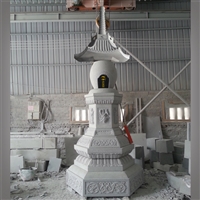 Xuecheng Temple Stone Carving Pagoda Sesame White Stone Carving Seven Treasures Tathagata Pagoda Design Novelty Kai Rock Industry