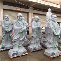 Common Stone Carving 18 Arhat Seating Statue 18 Arhat Stone Carving with Novel Style Kai Rock Industry