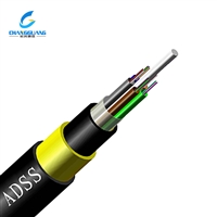 ADSS fiber optic cable -4-core self-supporting all dielectric&# 40; Below a span of 300 meters; Single layer sheathed power optical cable