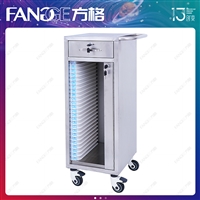 Archive storage stainless steel medical record holder cart nurse station medical record cart single row