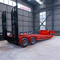 Specification and configuration of low flatbed semi-trailer for second-line four bridge excavator trailer transport hook machine
