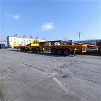 Steel coil transport flatbed truck 3-meter-wide steel transport semi-trailer announcement manufacturer