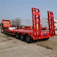 11 meter low flatbed semi-trailer, 12 meter excavator trailer, four line eight axle large transport vehicle manufacturer