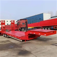 13 meter excavator semi-trailer semi-trailer trailer trailer size 2-axle three axle low flatbed trailer announcement with operation