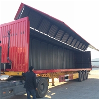 Three bridge flying wing semi-trailer logistics container transport vehicle wing opening door box type vehicle with large loading capacity