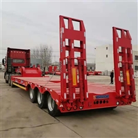 Mechanical ladder excavator transport vehicle goose neck large item transport flatbed semi-trailer high configuration material