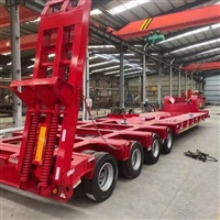 13 meter electric hydraulic ladder excavator trailer with tire leakage type low flatbed semi-trailer