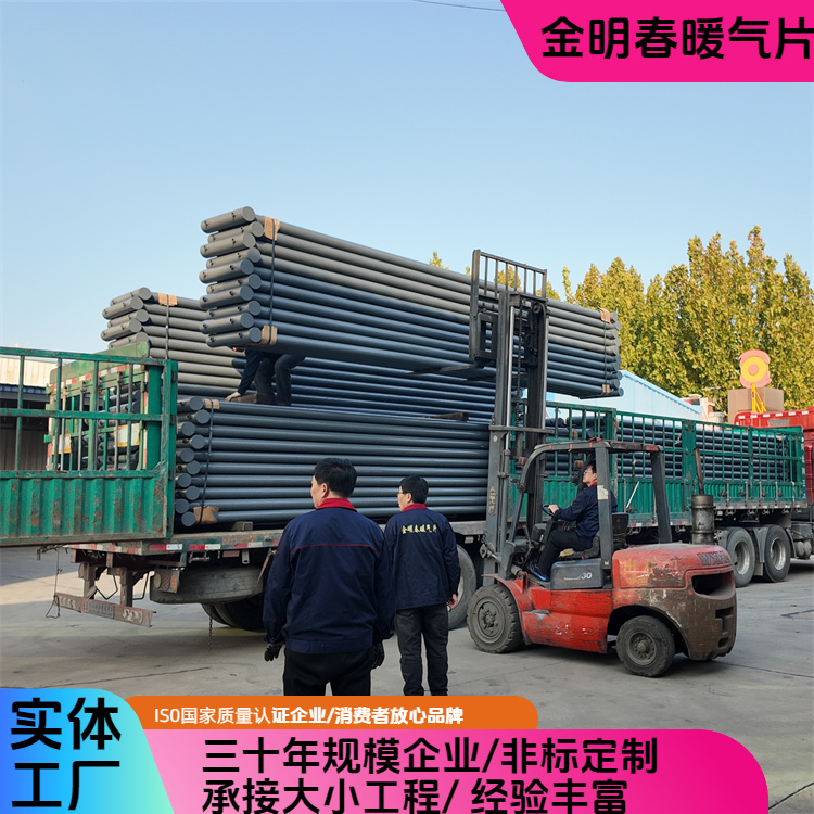 金明春 厂家 钢制光排管散热器D133-2500-5 能耗低污染小 加工定做