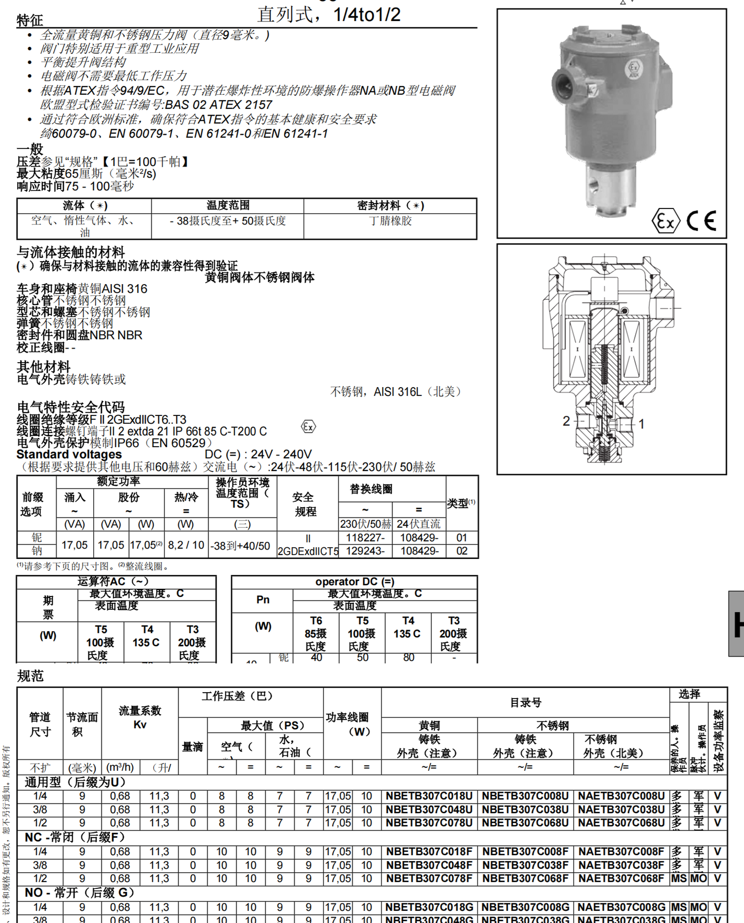 SCG551A068MS ASCO弹簧复位电磁阀