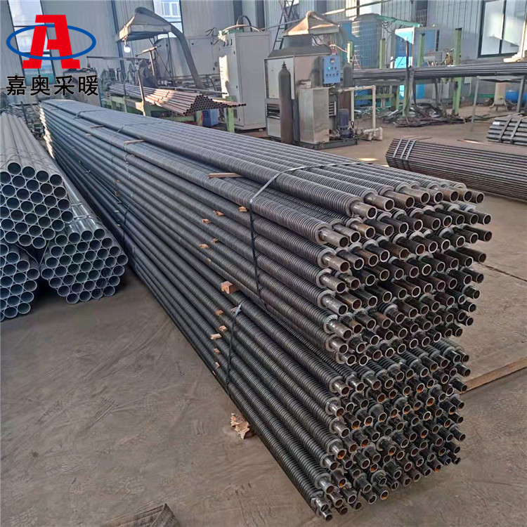 奶牛场用无缝管翅片管散热器 32mm高频焊翅片管散热器