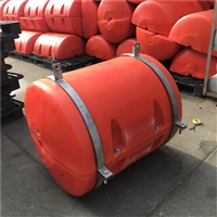 施工浮体 养殖区隔离警示对夹式浮排 抱箍固定塑料浮筒