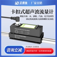 外夹式超声波流量计金属管树脂管小管道酸碱有机液体流量计量仪器