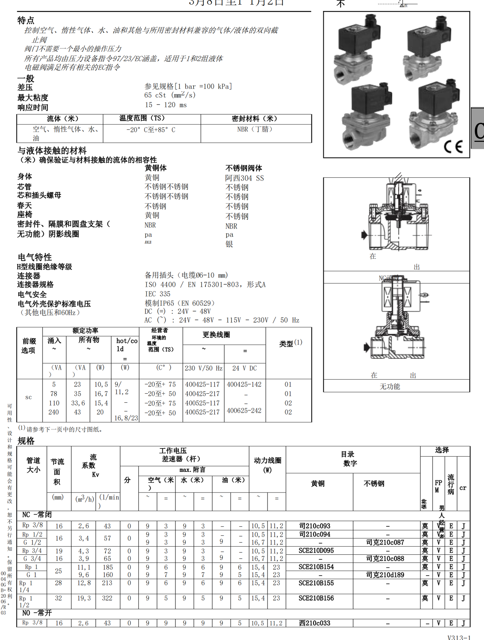 ASCO阿斯卡两位三通挡板电磁阀8290A020