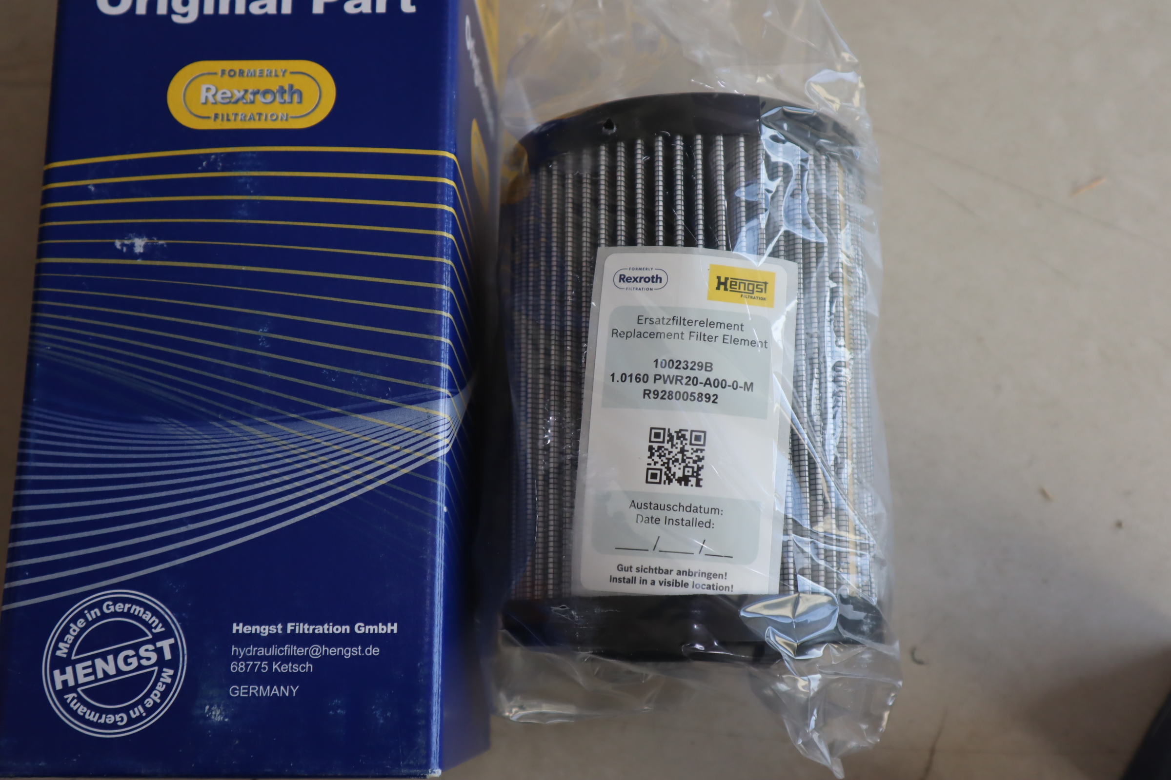 1002329B R928005892 1.0160 PWR20-A00-0-M 汉格斯特HENGST滤芯