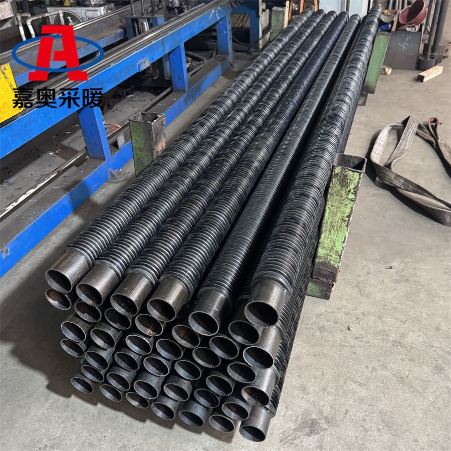 养猪场用铝扎螺旋翅片管  翅片管冷凝器安装