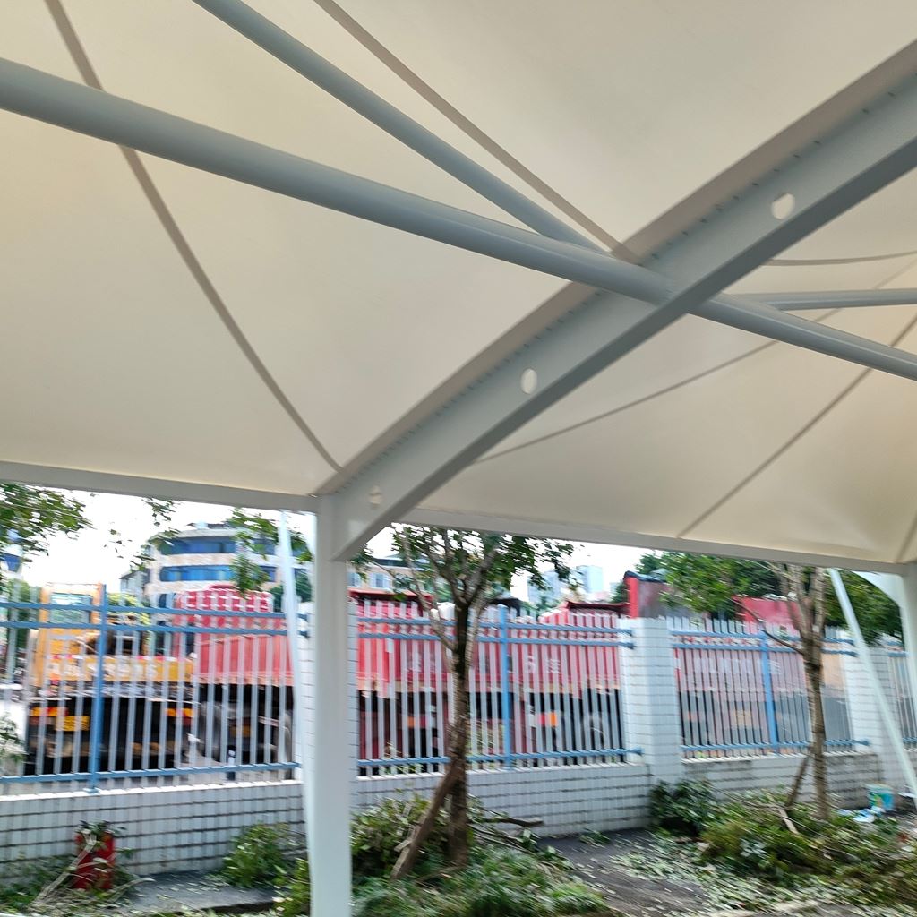 PVDF膜结构停车棚 工厂单位停车场扩建方案