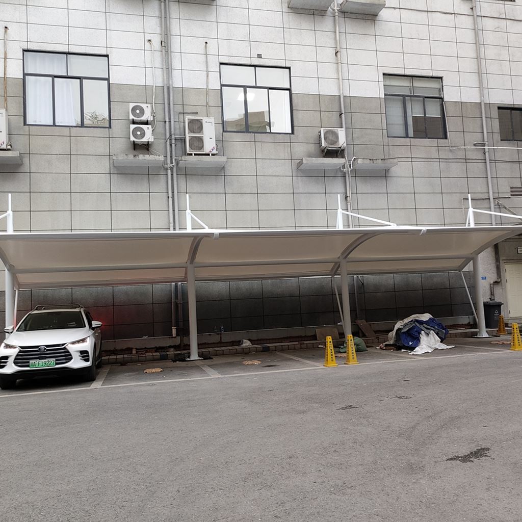 PVDF膜结构停车棚 停车场遮阳防雨工程