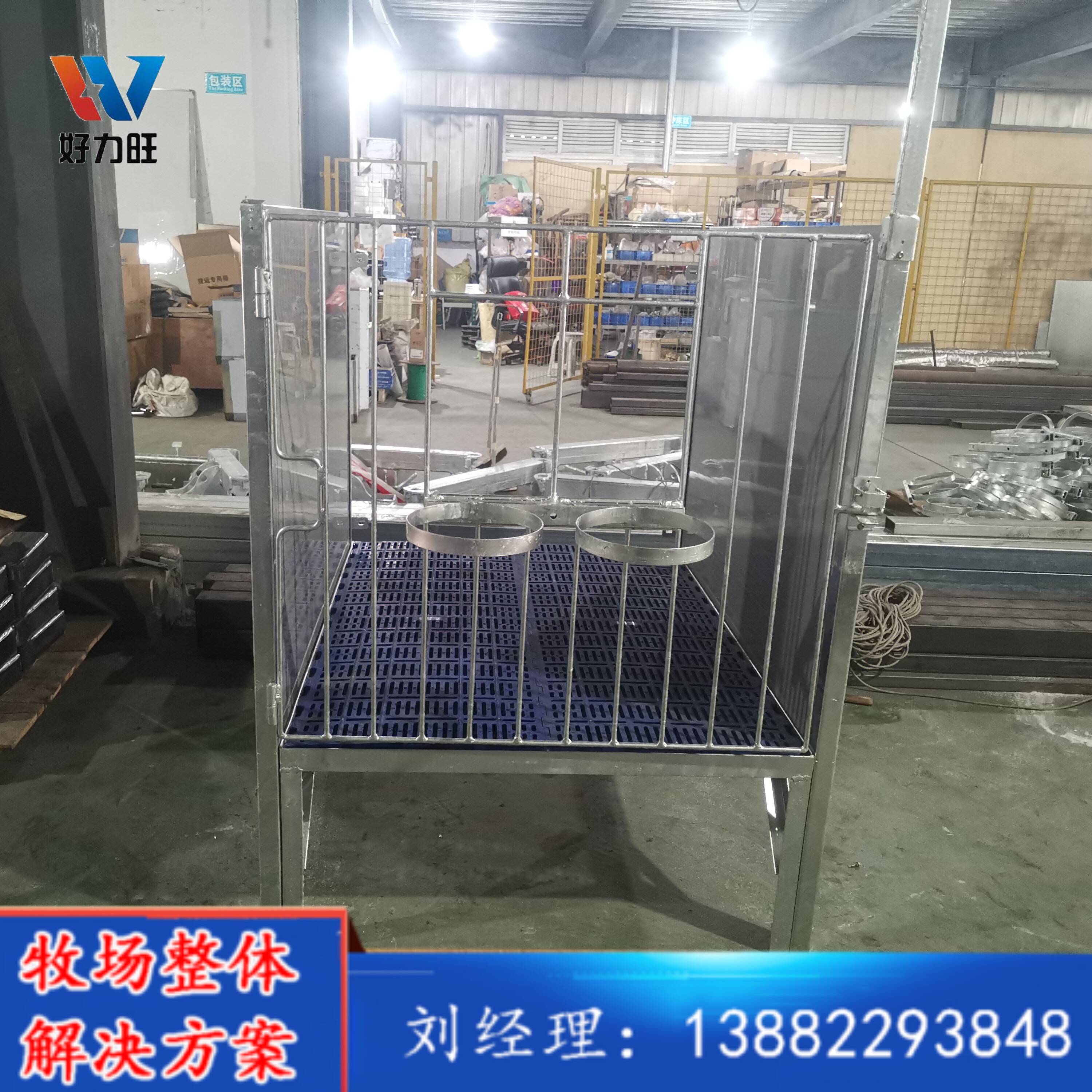 奶牛场繁育 养殖小牛犊牛笼 加厚热镀锌可拆卸独立饲养笼
