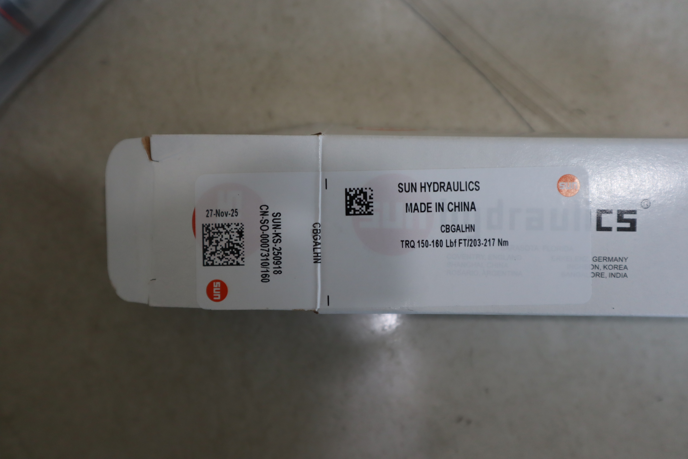 CBGALHN TRQ 150-160 LBF FT/203-217 NM 美国太阳SUN液压阀插装阀
