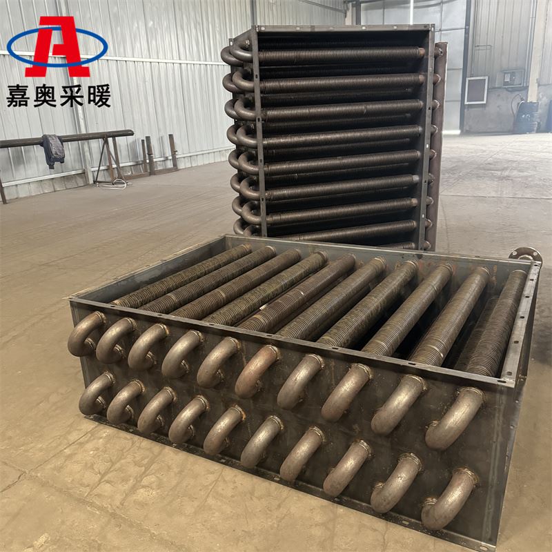 草莓大棚翅片管式换热器 烟气余热换热器图片