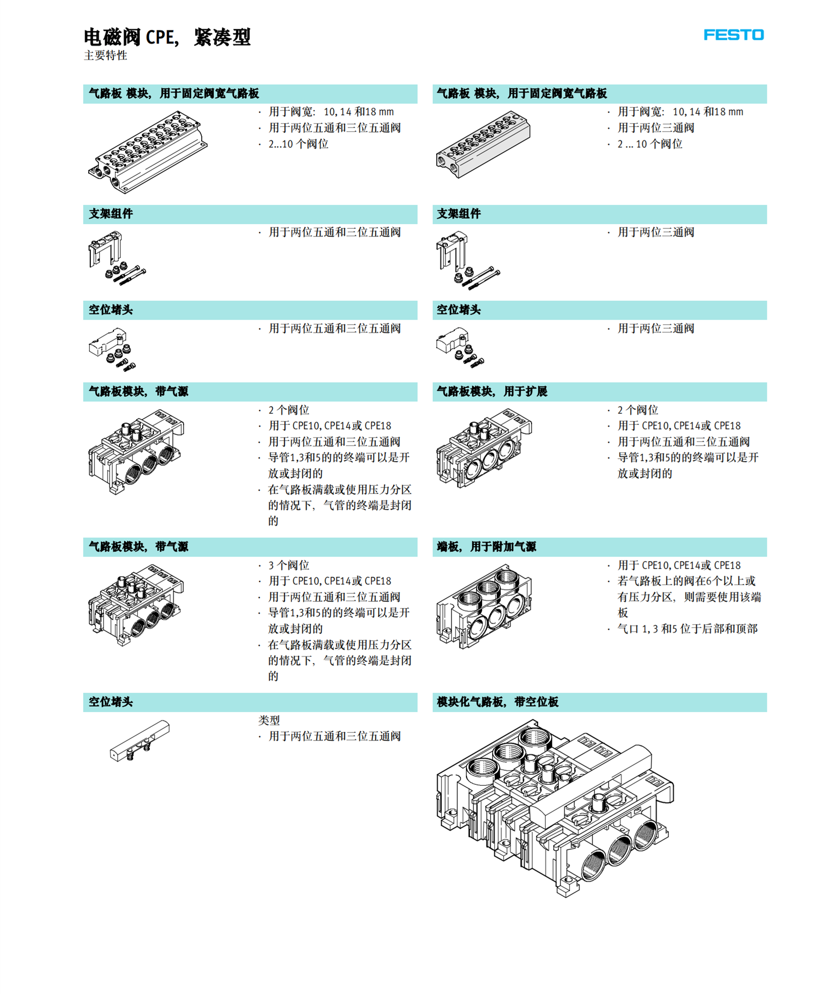 FESTO通用电磁阀VUVS-L20-B52-D-G18-F7-1C1+G