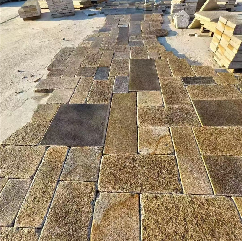 自然风园林 仿古旧石板老石材 庭院地铺石老石板 景观条石